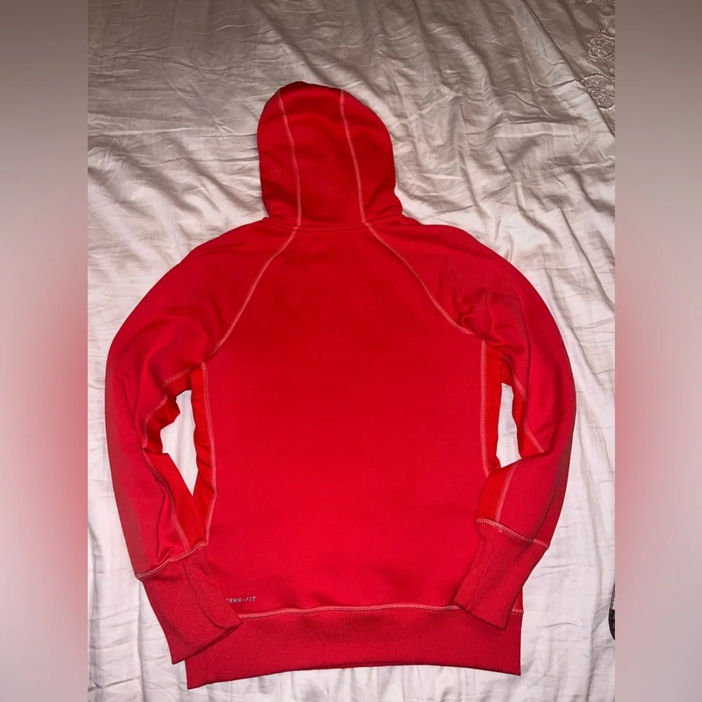 Nike Red & Black Logo Hoodie Size S